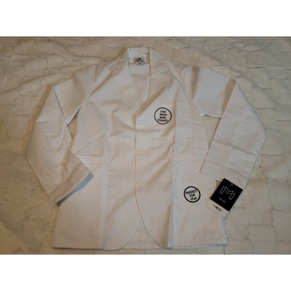 White Swan Meta Lab Coat XS 30" Length 7 pocket i-coat Medical jacket NWT